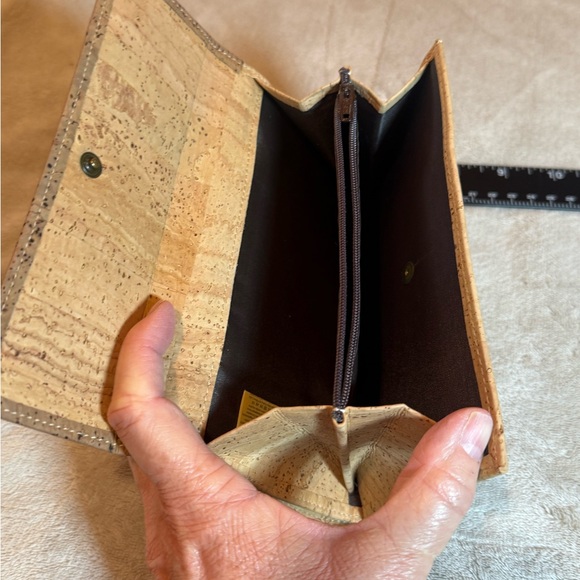2/$30 Montado Vegan, Eco-friendly Portuguese Cork Wallet with 2 Snap Closures - Picture 9 of 12